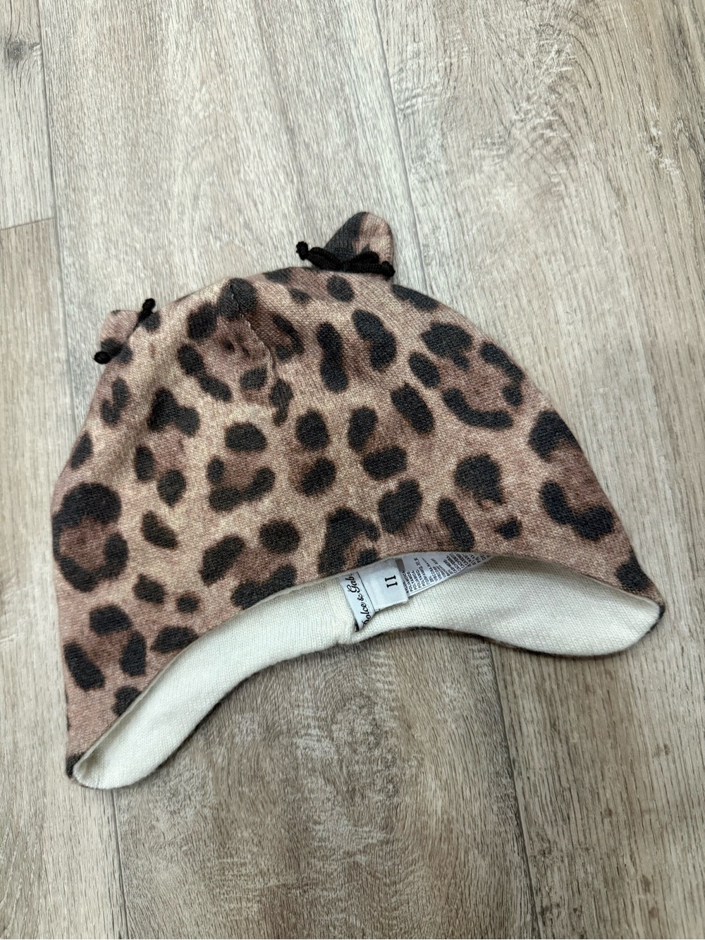 💯 dolce and Gabbana leopard hat size 12 months